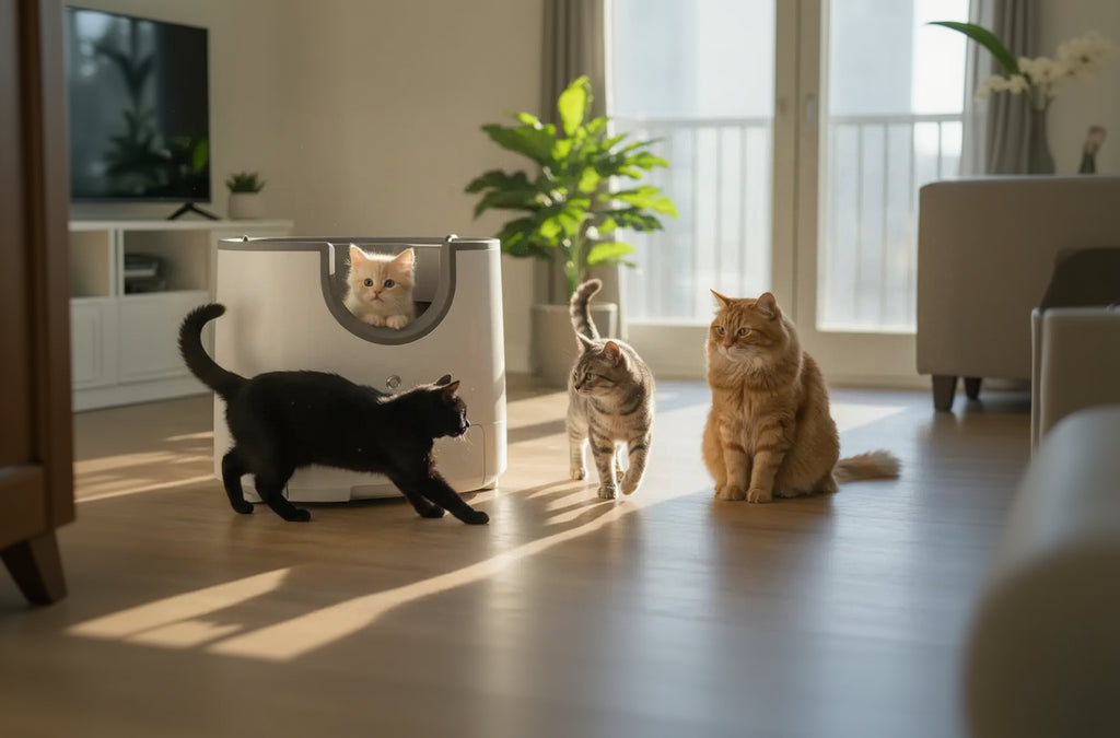 Litière Auto-Nettoyante pour Chat | Aide à Réduire les Odeurs & Entretien Facilité