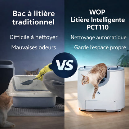 litière auto nettoyante vs bac a litière traditionnel