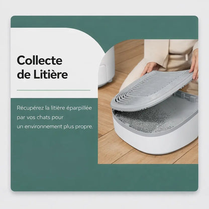 la rampe attrape les grains de litière 