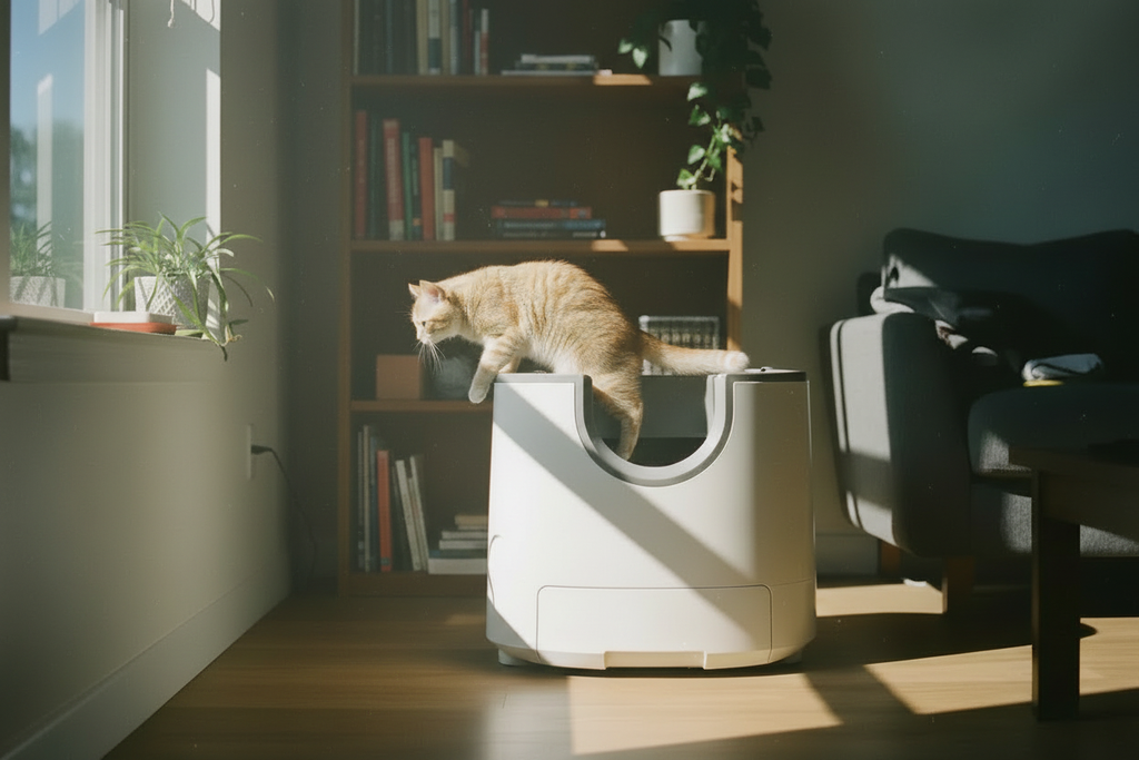 Litière Auto-Nettoyante pour Chat | Aide à Limiter les Odeurs & Entretien Facilité