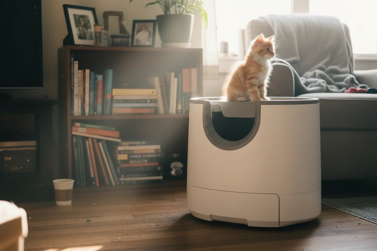 Litière Auto-Nettoyante pour Chat | Aide à Limiter les Odeurs & Entretien Facilité
