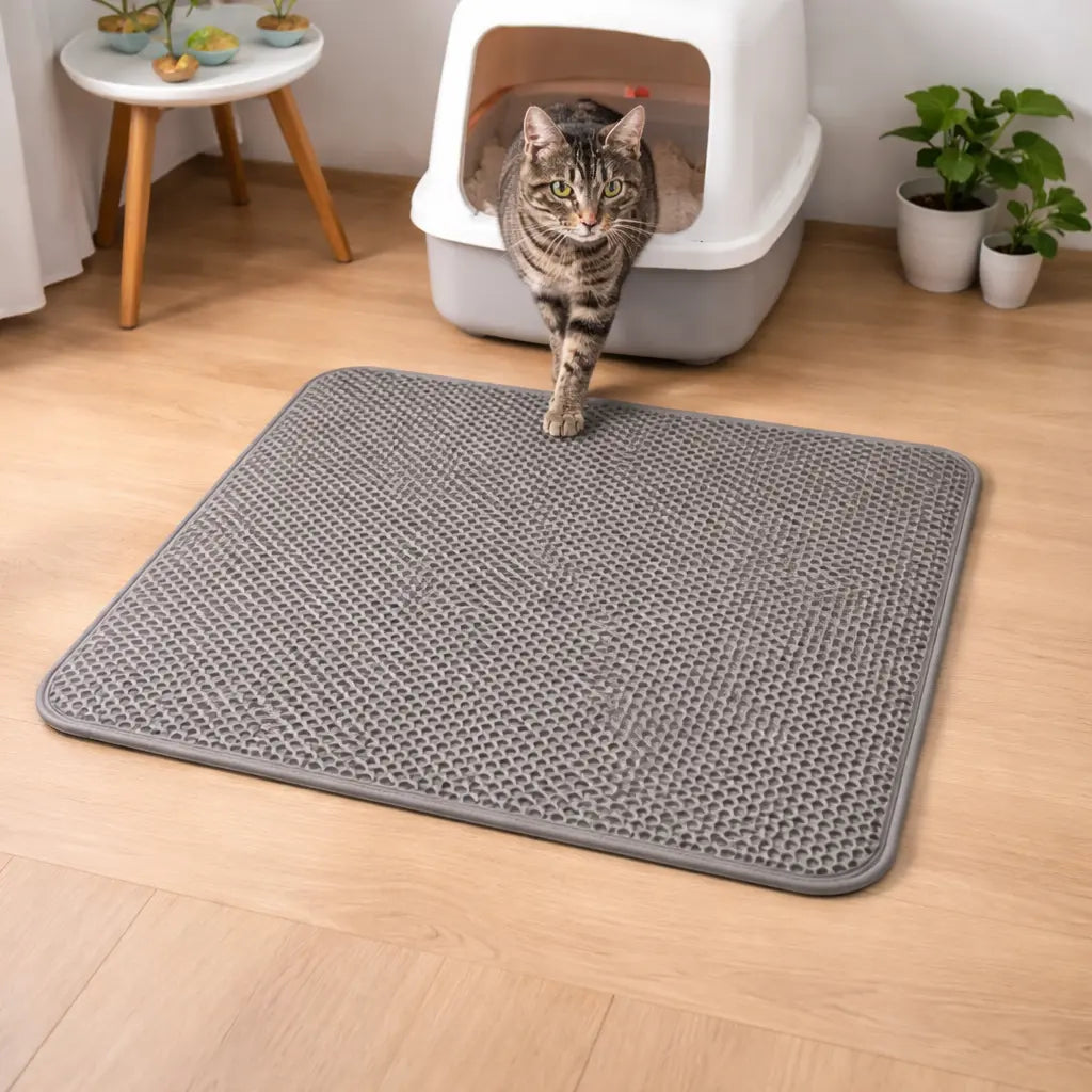 Tapis de Litière pour Chat | Anti-Projections & Nettoyage Facile