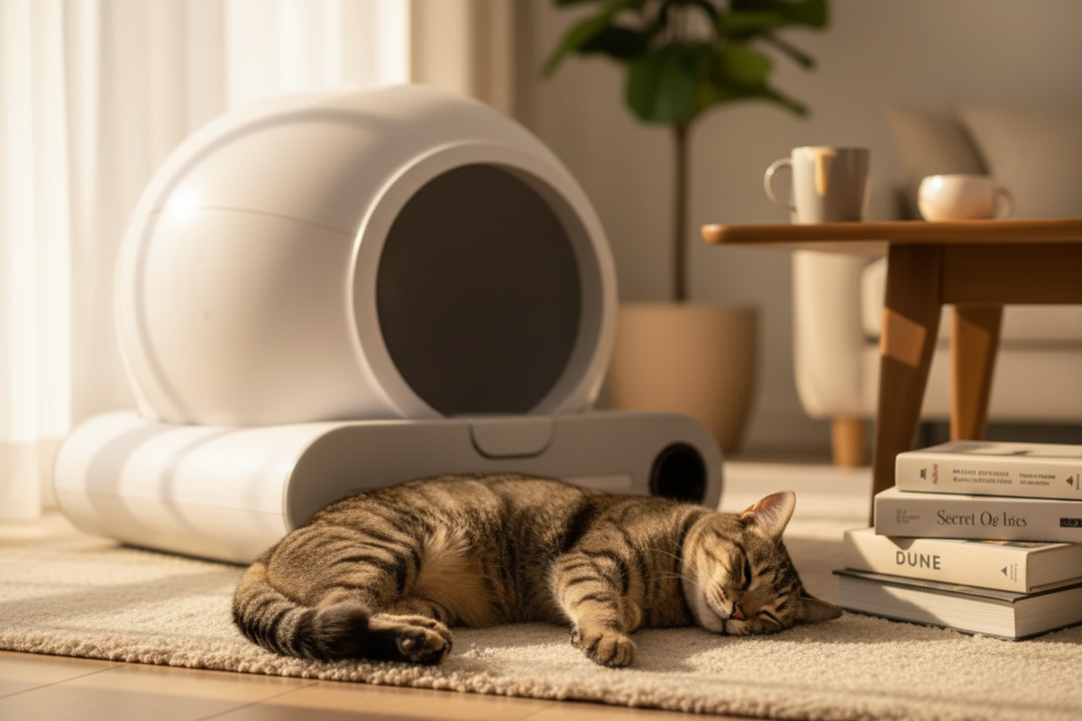 Litière Automatique pour Chat Connectée | Auto-Nettoyante & Aide à Limiter les Odeurs